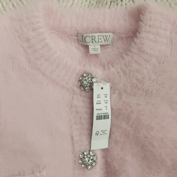 J CREW New Sweater Lady Jacket in Brushed Yarn - Pale Pink - Picture 4 of 8